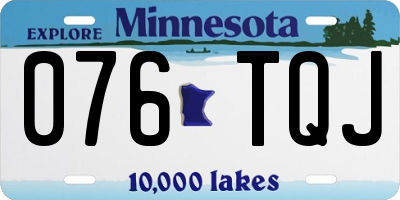 MN license plate 076TQJ
