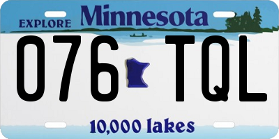 MN license plate 076TQL