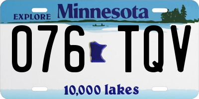 MN license plate 076TQV