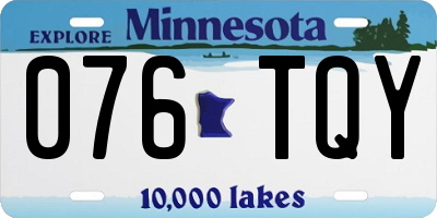 MN license plate 076TQY