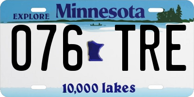 MN license plate 076TRE