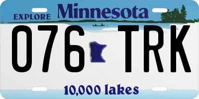 MN license plate 076TRK