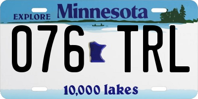 MN license plate 076TRL