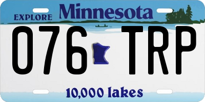 MN license plate 076TRP