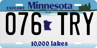 MN license plate 076TRY