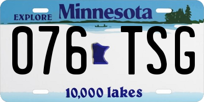 MN license plate 076TSG