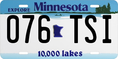 MN license plate 076TSI