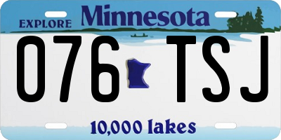 MN license plate 076TSJ