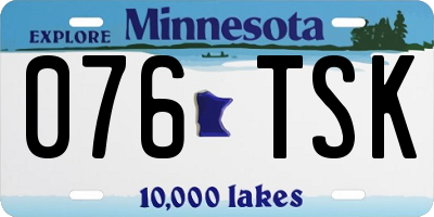 MN license plate 076TSK