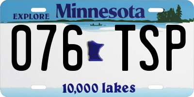 MN license plate 076TSP