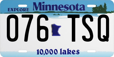 MN license plate 076TSQ