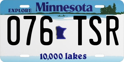 MN license plate 076TSR