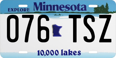 MN license plate 076TSZ