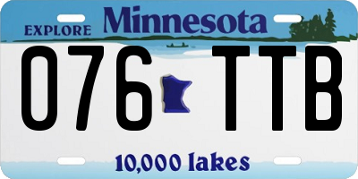 MN license plate 076TTB