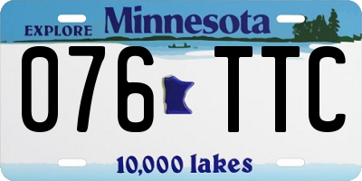 MN license plate 076TTC