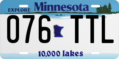 MN license plate 076TTL