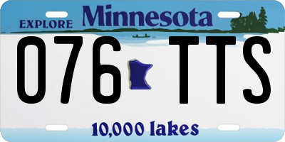 MN license plate 076TTS