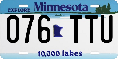 MN license plate 076TTU