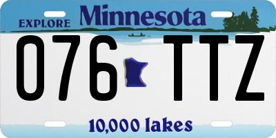 MN license plate 076TTZ