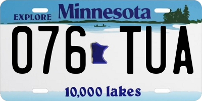 MN license plate 076TUA