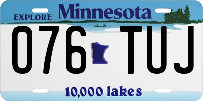 MN license plate 076TUJ