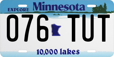 MN license plate 076TUT