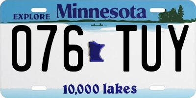 MN license plate 076TUY