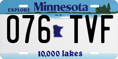 MN license plate 076TVF