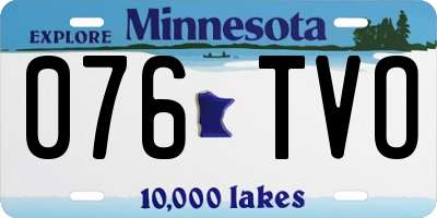 MN license plate 076TVO