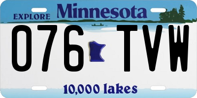 MN license plate 076TVW