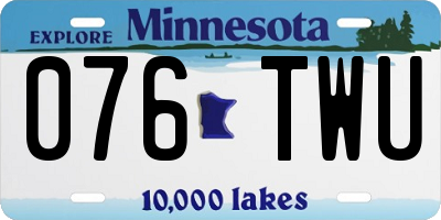 MN license plate 076TWU