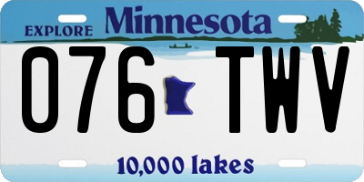 MN license plate 076TWV