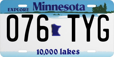 MN license plate 076TYG