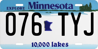 MN license plate 076TYJ