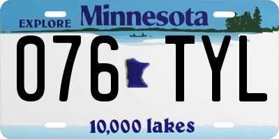 MN license plate 076TYL