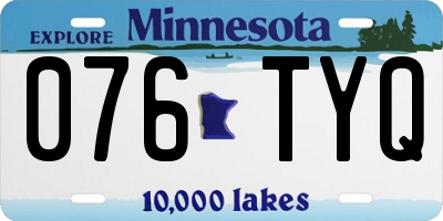MN license plate 076TYQ