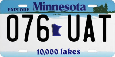 MN license plate 076UAT