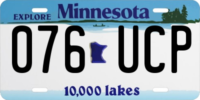 MN license plate 076UCP
