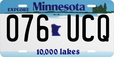 MN license plate 076UCQ