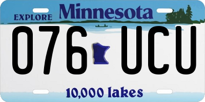 MN license plate 076UCU