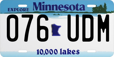 MN license plate 076UDM