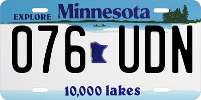 MN license plate 076UDN