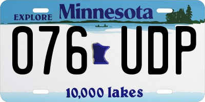 MN license plate 076UDP
