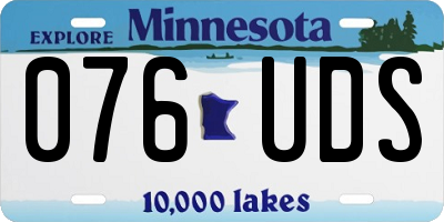 MN license plate 076UDS