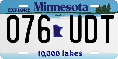 MN license plate 076UDT