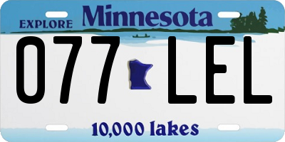 MN license plate 077LEL