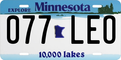 MN license plate 077LEO