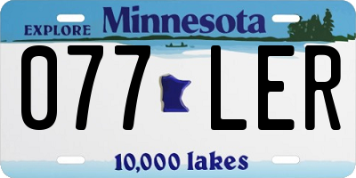 MN license plate 077LER