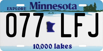 MN license plate 077LFJ