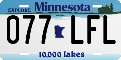 MN license plate 077LFL